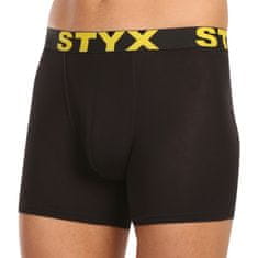 Styx 5PACK Fekete long férfi boxeralsó sport gumi (5U9601) - méret XXL