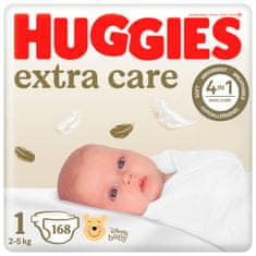 Huggies havi csomag Extra Care Newborn No. 1 - 168 db