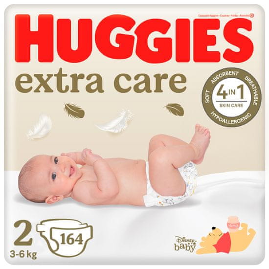 Huggies havi csomag Extra Care Newborn No. 2 - 164 db