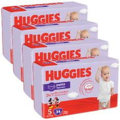 Huggies Pants 5 Jumbo (12-17 kg) 136 db (4x34 ks) - Egy havi csomagolás