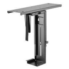 Wiltec Univerzális PC asztal alatti állvány és tartó 360°-os fekete 10 kg-ig
