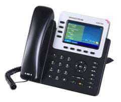 Grandstream GXP-2140 VoIP telefon, színes LCD, 4x SIP fiók, 4x vonal, 2x RJ45, POE, 5x prog. tl.