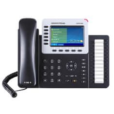Grandstream GXP-2160 VoIP telefon - 6x SIP fiók, HD hang, 2x LAN 10/100/1000 port, PoE, konferencia, BT