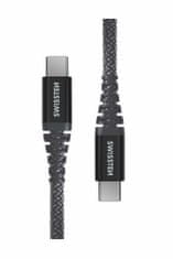 SWISSTEN ADATKÁBEL KEVLAR USB-C / USB-C 1,5 M 71542010, szürke