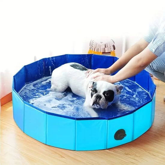 HOME & MARKER® Összecsukható medence, nyári gyerekmedence, medence kutyáknak és gyerekeknek is, tartós szögletes medence| FOLDIPOOL