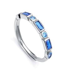 Viceroy Gyönyörű ezüst gyűrű kék cirkónium kövekkel 9121A0 (Kerület 53 mm)