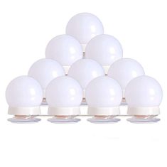 Dollcini Dollcini, hollywoodi stílusú LED sminktükör lámpakészlet 10 fényerő-szabályozható izzóbetéttel a fürdőszobai, fali vagy piperetükör rugalmas megvilágításához