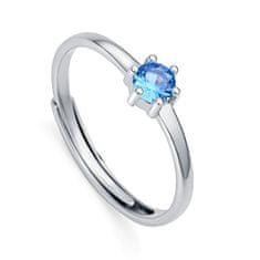 Viceroy Bájos ezüst gyűrű kék cirkónium kővel Clasica 9115A01 (Kerület 53 mm)