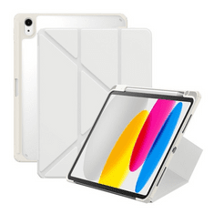 BASEUS Apple iPad 10.9 (2022), mappa tok, Apple Pencil tartóval, Origami Smart Case, Minimalist, fehér (RS140847)