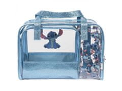 sarcia.eu DISNEY Stitch Kék utazó kozmetikai táska szett cipzárral, 3 db.