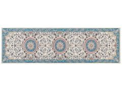 Beliani Bézs és kék szőnyeg 60 x 200 cm GORDES
