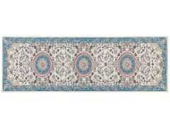 Beliani Bézs és kék szőnyeg 80 x 240 cm GORDES