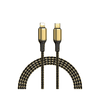 WiWU GD-103 Aranyozott braided USB-C / Lightning kábel 20W fekete / arany (126351)