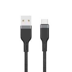 WiWU Platinum PT02 braided kábel USB / USB-C 3M fekete (126348)