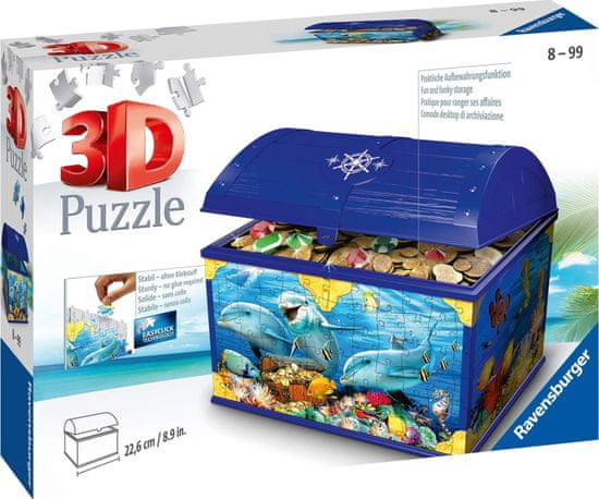 Ravensburger Puzzle 3D tárolódoboz fedéllel Víz alatti világ/216 darab