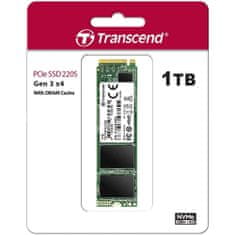 Transcend TS1TMTE220S 1024GB PCIe NVMe M.2 2280 SSD meghajtó