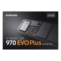 SAMSUNG MZ-V7S250BW 970 EVO Plus 250GB PCIe NVMe M.2 2280 SSD meghajtó