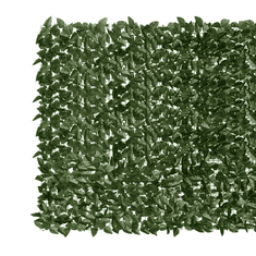Vidaxl sötétzöld leveles erkélyparaván 500 x 150 cm (315493)