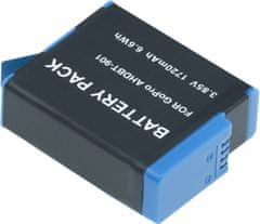 T6 Power akkumulátor GoPro videokamerához, cikkszám: AHDBT-901, Li-Ion, 3,85 V, 1720 mAh (6,6 Wh), fekete
