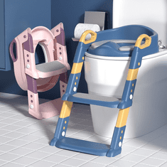 Shopdbest Gyermek WC-felszerelés lépcsővel, kék