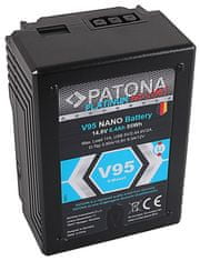 PATONA V-mount akkumulátor a Sony V95 6400mAh Li-Ion 14.8V 95Wh Platinum digitális fényképezőgéphez