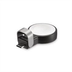 Hama MFi vezeték nélküli mágneses töltő Apple Watch-hoz, USB-C, kompakt, fekete/fehér