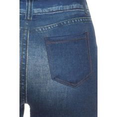 VIVVA® Alakformáló női farmer nadrág, magas derekú farmer leggings, alakformáló nadrág kék farmer leggings kivitelben (S/M-es méret) | FITDENIM