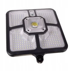 Malatec Solar road 220 SMD+15 COB LED lámpa PIR érzékelővel fekete + távirányító