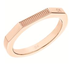 Calvin Klein Divatos bronz gyűrű Faceted 35000189 (Kerület 52 mm)