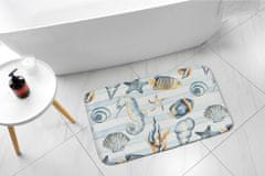 tulup.hu Zuhany kilépő szőnyeg Tengeri állatok 90x60 cm Fehér és szürke