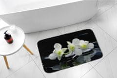 tulup.hu Fürdőszoba szőnyeg Orchideák 75x45 cm Fehér