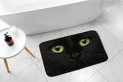 tulup.hu Fürdőszoba szőnyeg Fekete macska 90x60 cm Fehér és szürke