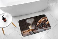 tulup.hu Zuhany kilépő szőnyeg Kávé szív 90x60 cm Fehér és szürke