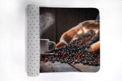 tulup.hu Zuhany kilépő szőnyeg Kávé szív 90x60 cm Fehér és szürke