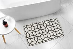 tulup.hu Fürdőszoba szőnyeg Geometriai mintázat 90x60 cm Fehér és szürke