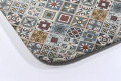 tulup.hu Fürdőszobai szőnyeg Geometriai minták 90x60 cm Fehér és szürke