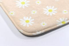 tulup.hu Nedvszívó fürdőszoba szőnyeg Virágmintás 90x60 cm Fehér és szürke