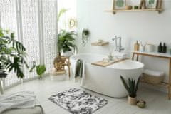 tulup.hu Fürdőszoba szőnyeg Növényi mintázat 75x45 cm Fehér
