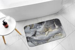 tulup.hu Nedvszívó fürdőszoba szőnyeg Szürke márvány 75x45 cm Fehér