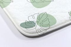 tulup.hu Fürdőszoba szőnyeg Szörnyek levelei 90x60 cm Fehér és szürke