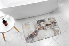 tulup.hu Fürdőszoba szőnyeg Fényes márvány 90x60 cm Fehér és szürke