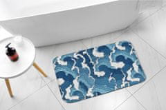 tulup.hu Fürdőszoba szőnyeg Japán hullámok 75x45 cm Fehér