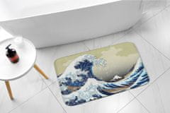 tulup.hu Zuhany kilépő szőnyeg Kanagawa nagy hullám 75x45 cm Fehér