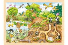 Goki Puzzle Exploring Nature 96 darab - fából készült - fapuzzle