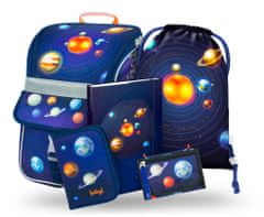 BAAGL 5 SET Zippy Planets: aktatáska, tolltartó, táska, pénztárca, mappák, mappák