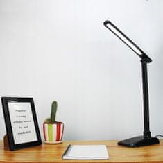 MG LDL-110 USB asztali lámpa, fekete