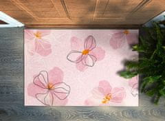 tulup.hu Lábtörlő Rózsaszín virágok 60x40 cm