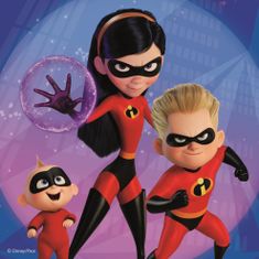 DINO The Incredibles 2 puzzle, 3x55 darab