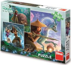 DINO Raya és barátai puzzle 3x55 darab