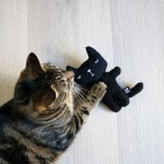 EBI D&D I LOVE HAPPY CATS Zeno- catnippel tölthető plüss macskajáték 12x4x18cm fekete